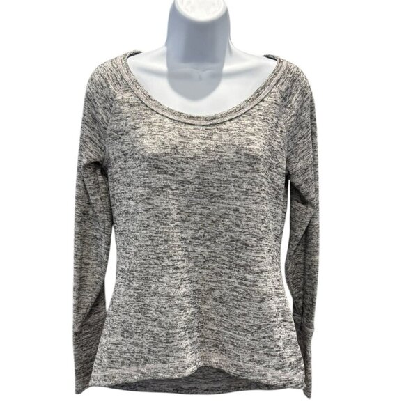 Athleta Tops - Athleta Gray Heathered Long Sleeve Pullover XS Activewear Top 🌫️‎